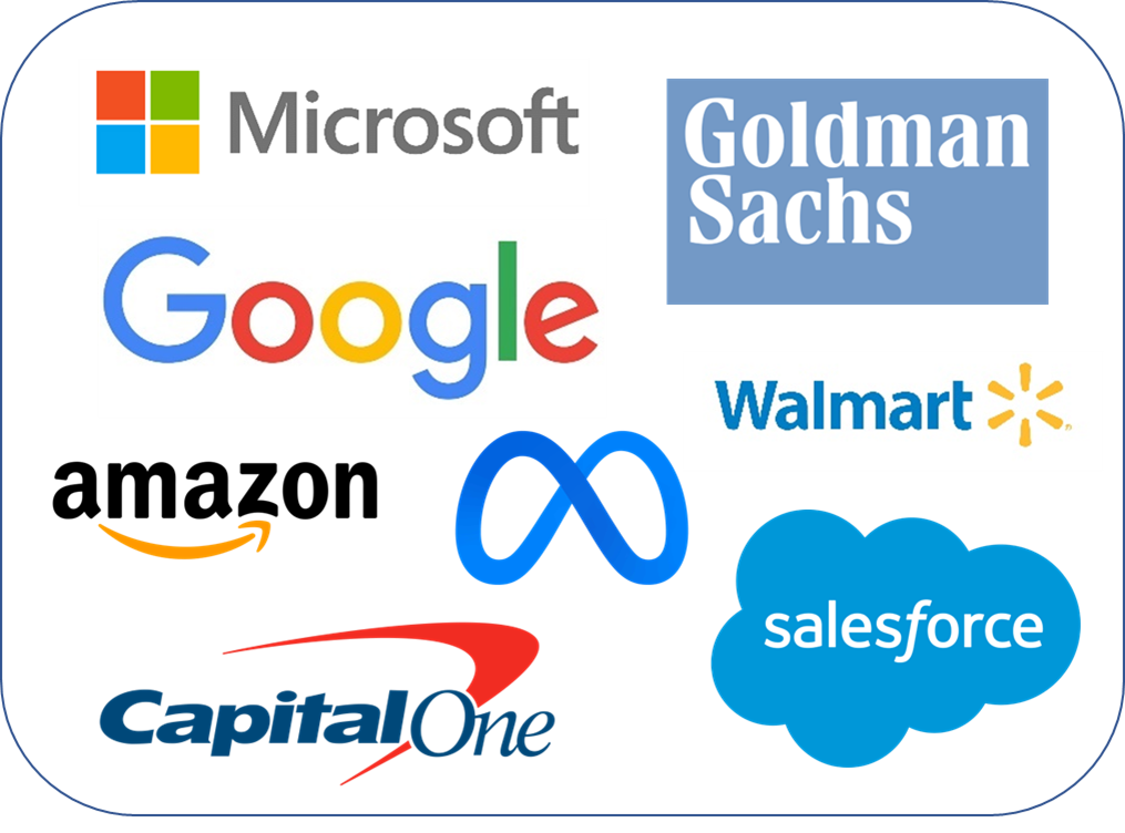 Logos of employers that are known to use case interviewing.